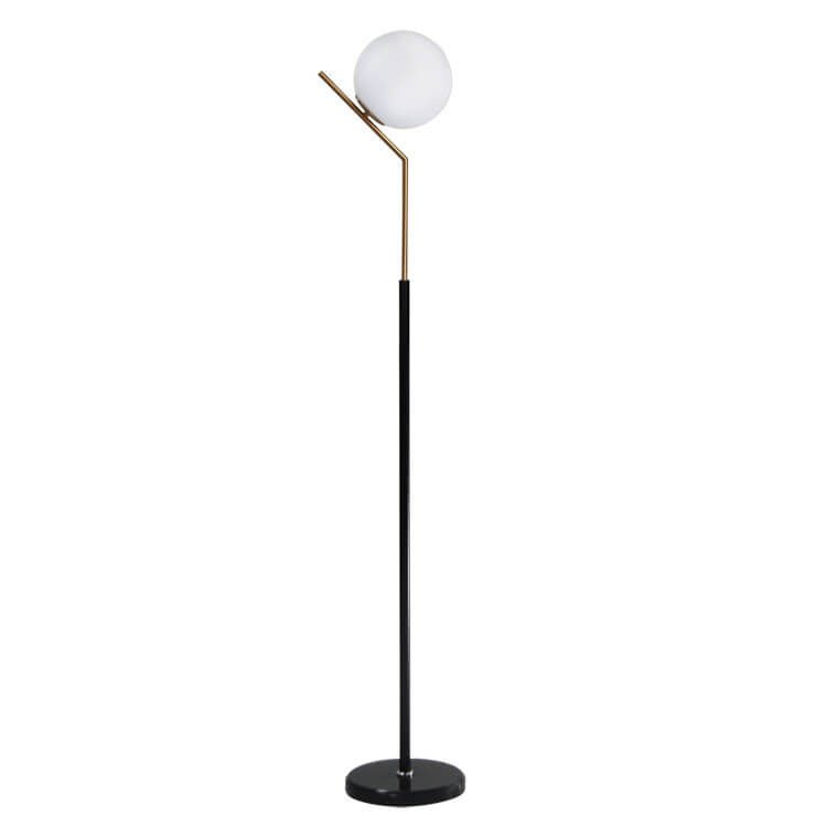Modern Globe Floor Lamp – Forged Iron & Glass Standing Light
