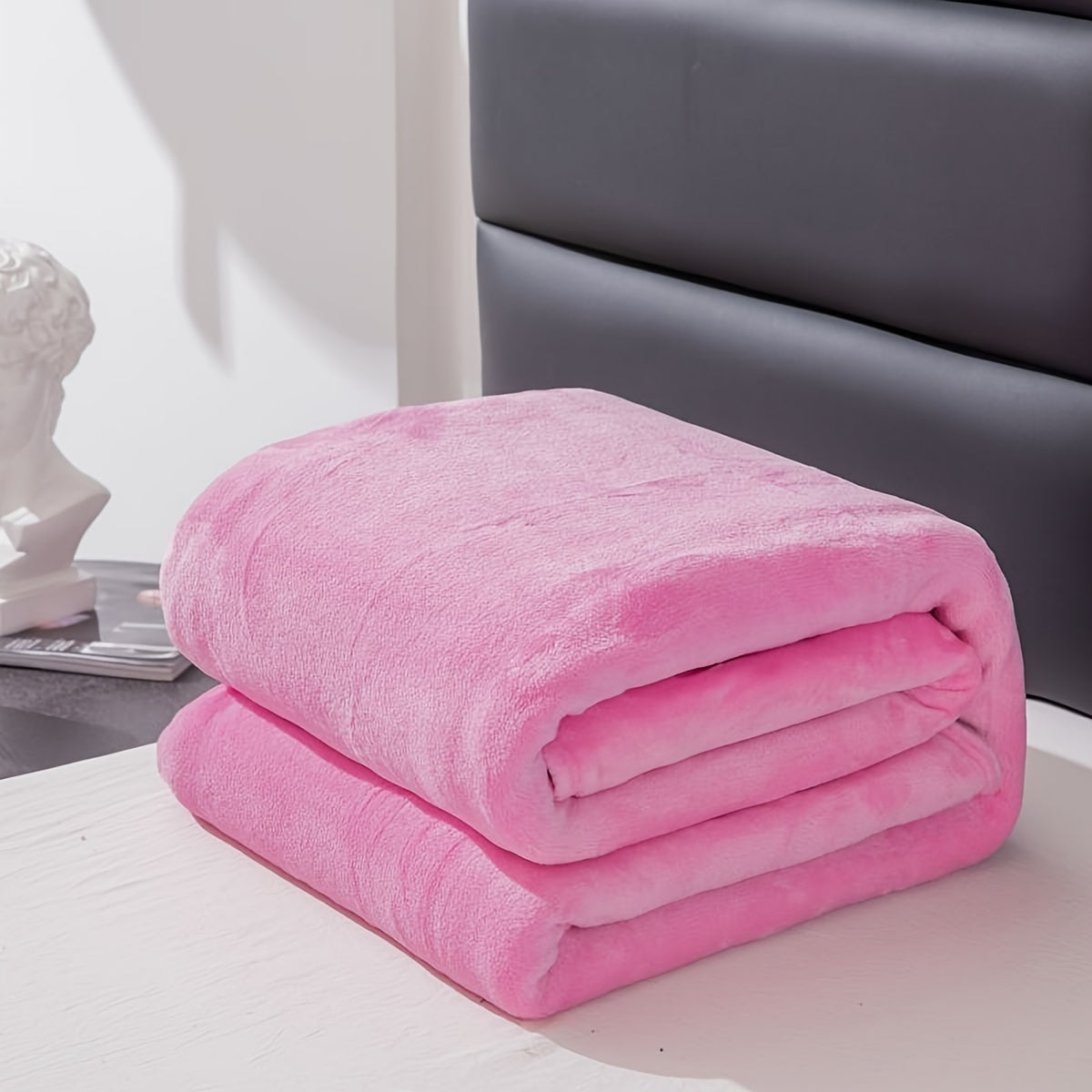 LunaWeave – Grey Flannel Throw Blanket for All-Season Comfort
