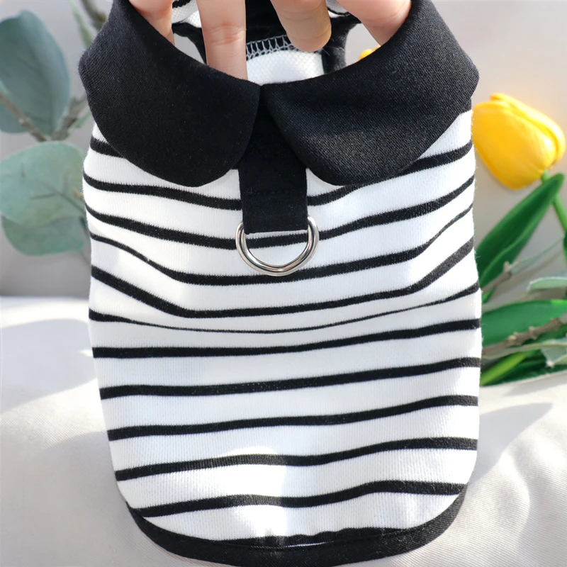 Striped Summer Dog Dress – Fashionable, Leashable & Ultra-Soft Outfit for Stylish Pups