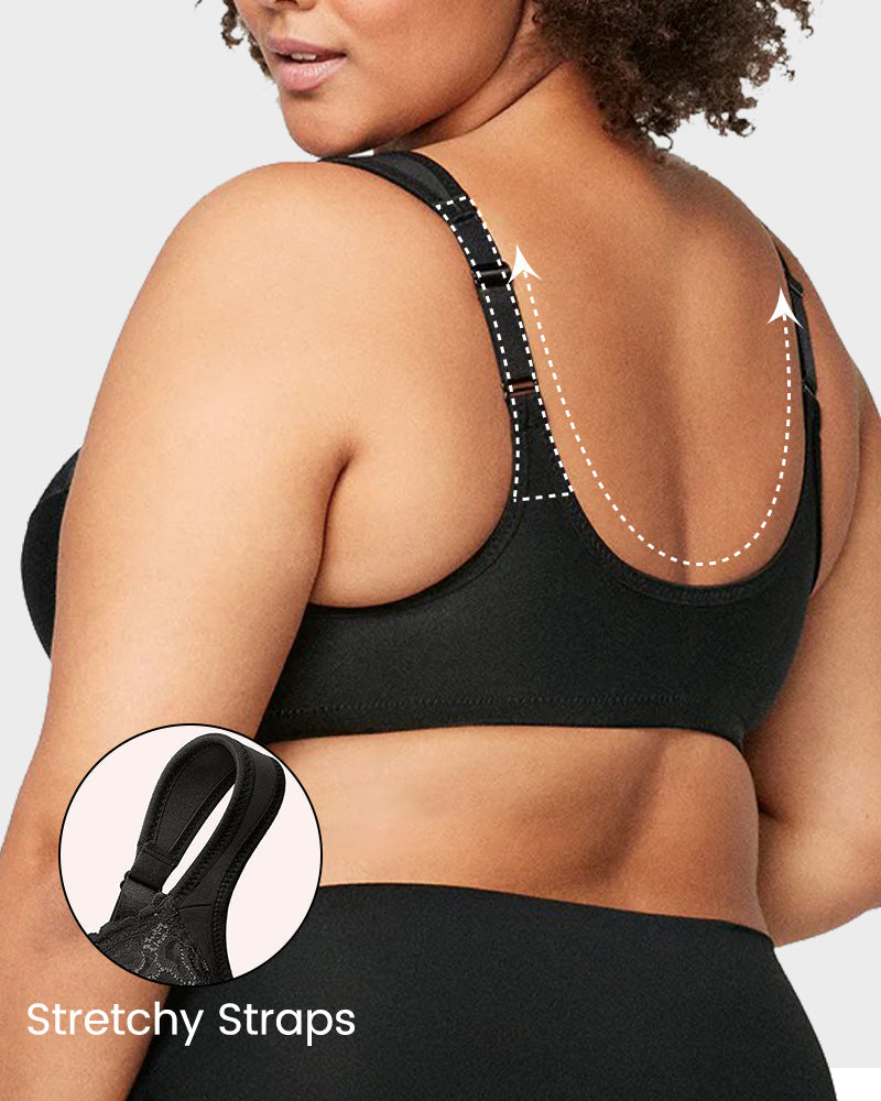 Front Closure Underwire Print Bra