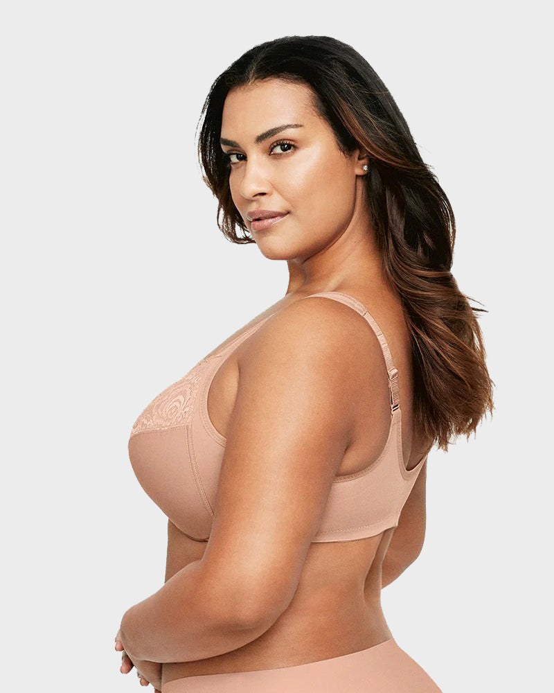Front Closure Underwire Print Bra