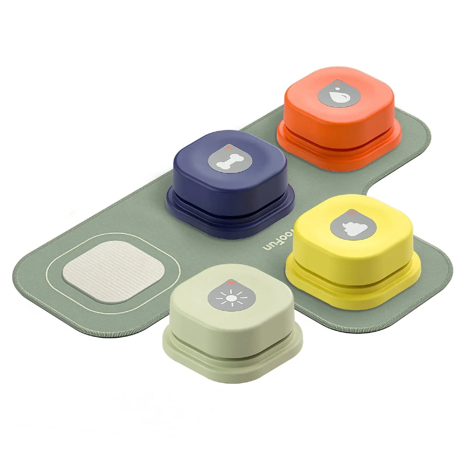 Pet Communication Toy Vocal Training Interactive Bell Ringer With Pad and Sticker 4 Colors