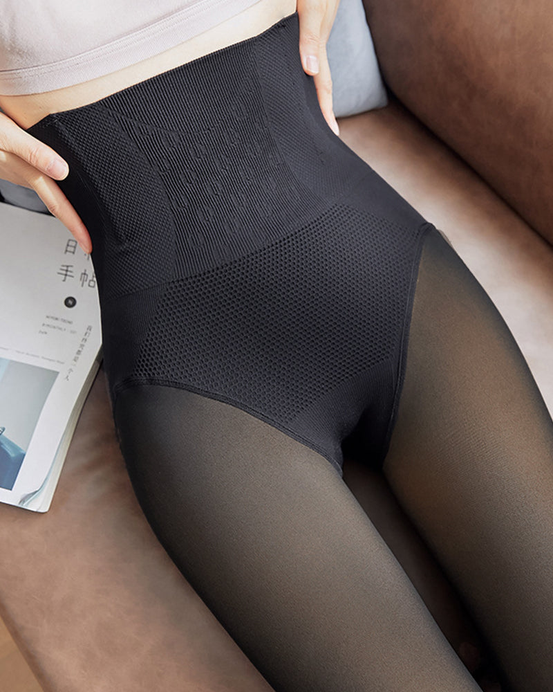 High Waist Sculpting Fleece Lined Tights