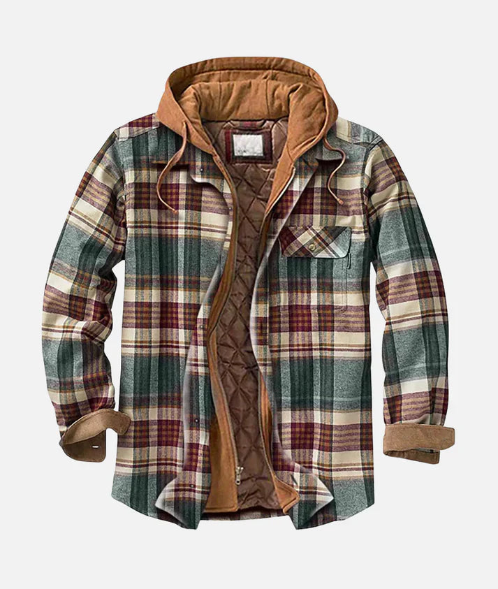 Plaid Hooded Jacket