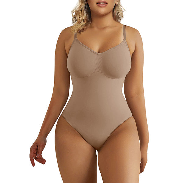 Tummy Control Shapewear Adjustable Straps Seamless Thong Body Shaper