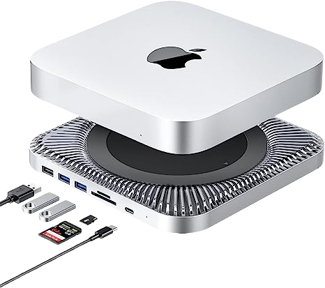 Type-C Stand & Hub with SATA SSD Enclosure for M1/M2 Mac mini Mac Studio for 2025 Studio M3/M4