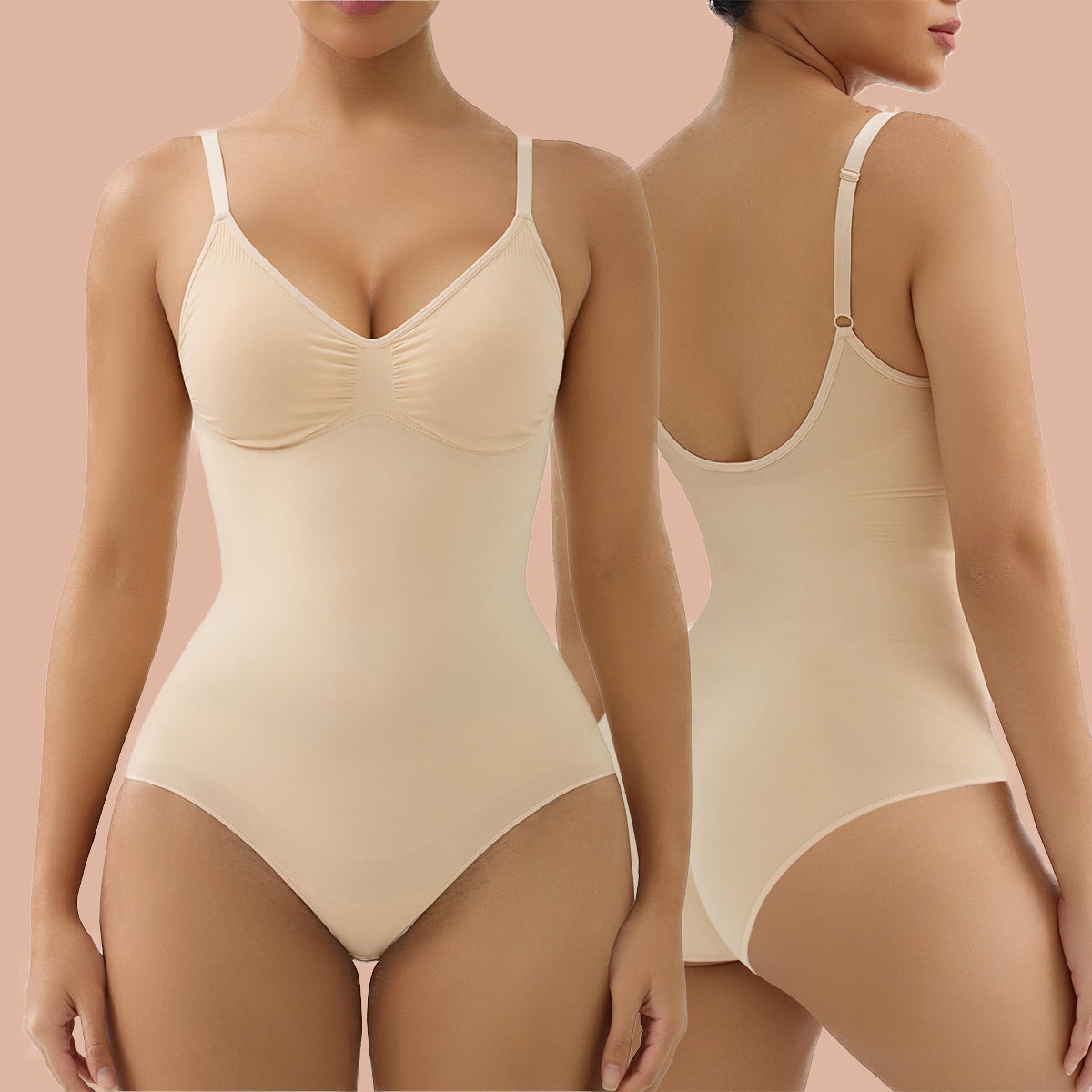 Bodysuit Tummy Control Removable Pads Shapewear Seamless Sculpt Body Shaper For Women