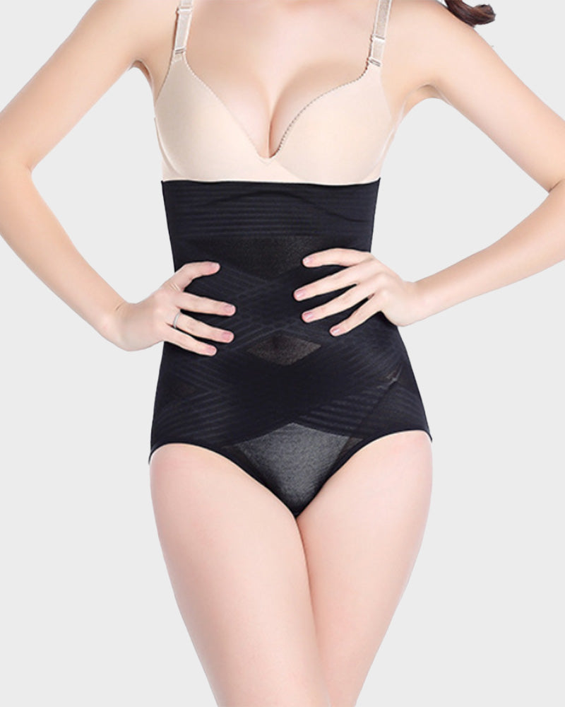 Slim Cross Design High Waist and Hip Lift Body Shapewear