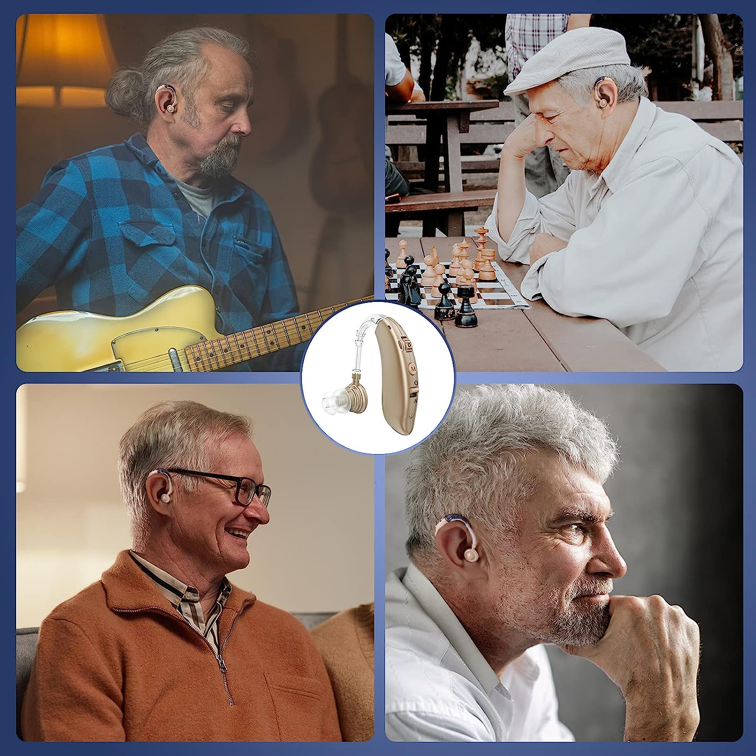 Rechargeable Digital Behind the Ear Hearing Aids With Noise Reduction