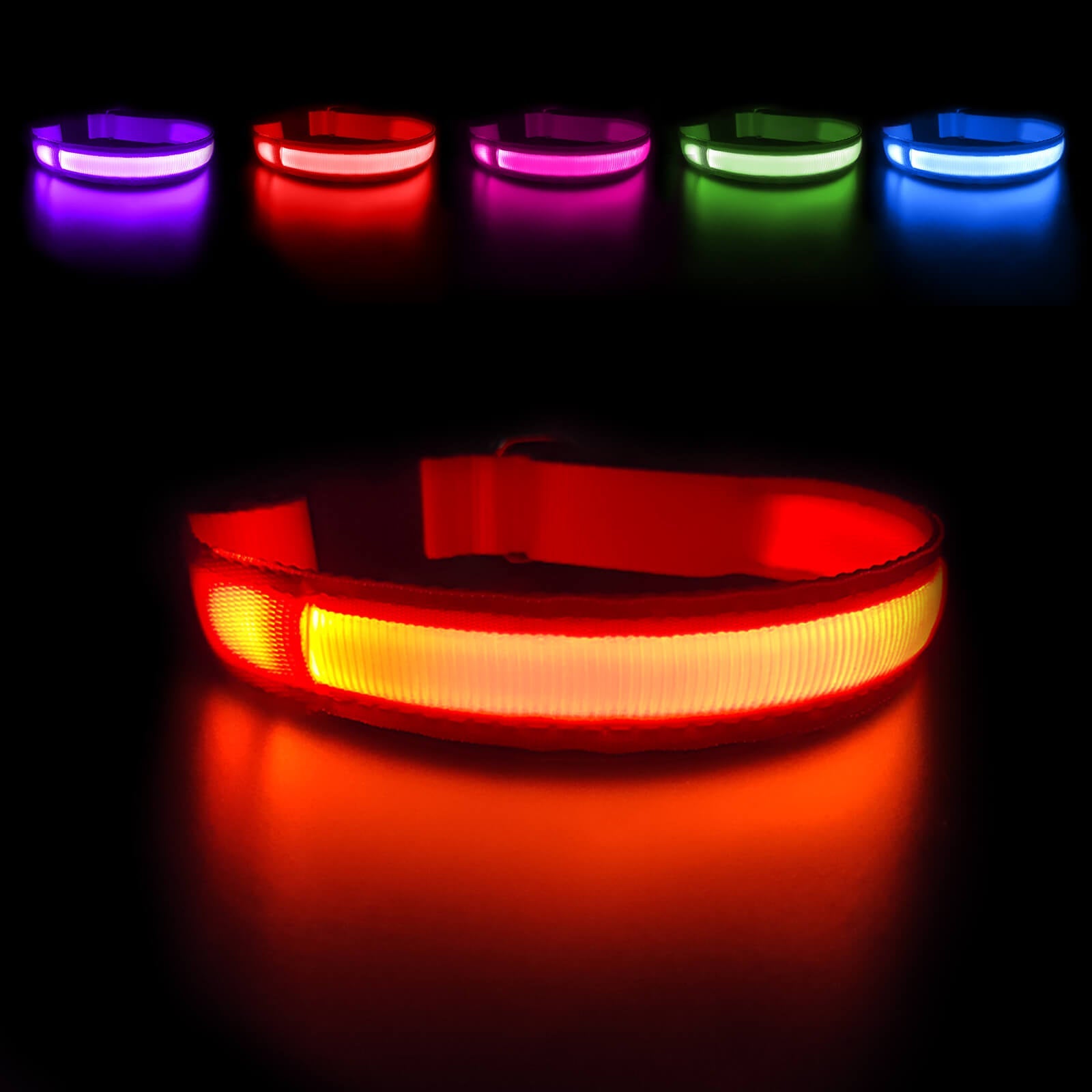 Rechargeable Waterproof Light-Up Dog Collar