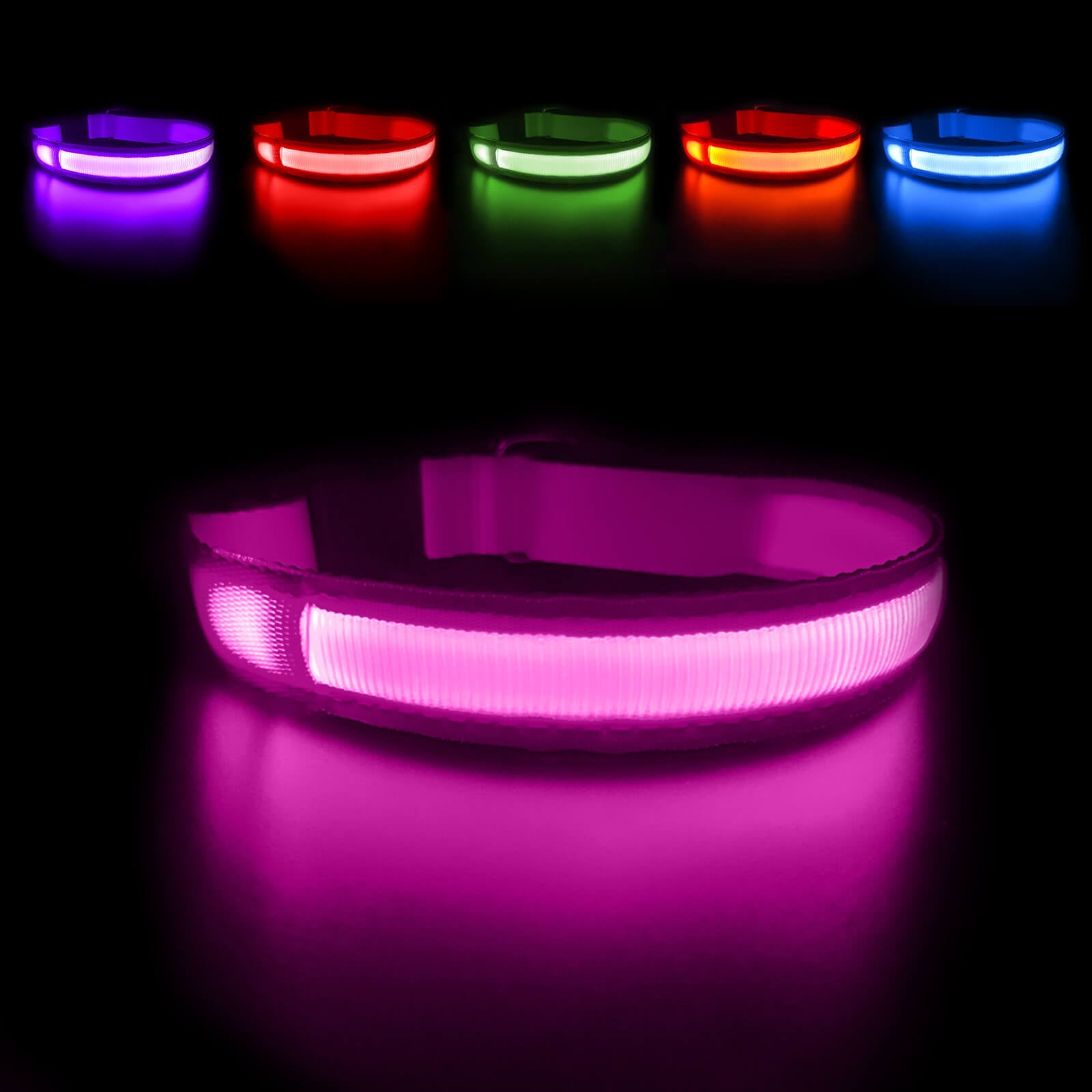 Rechargeable Waterproof Light-Up Dog Collar