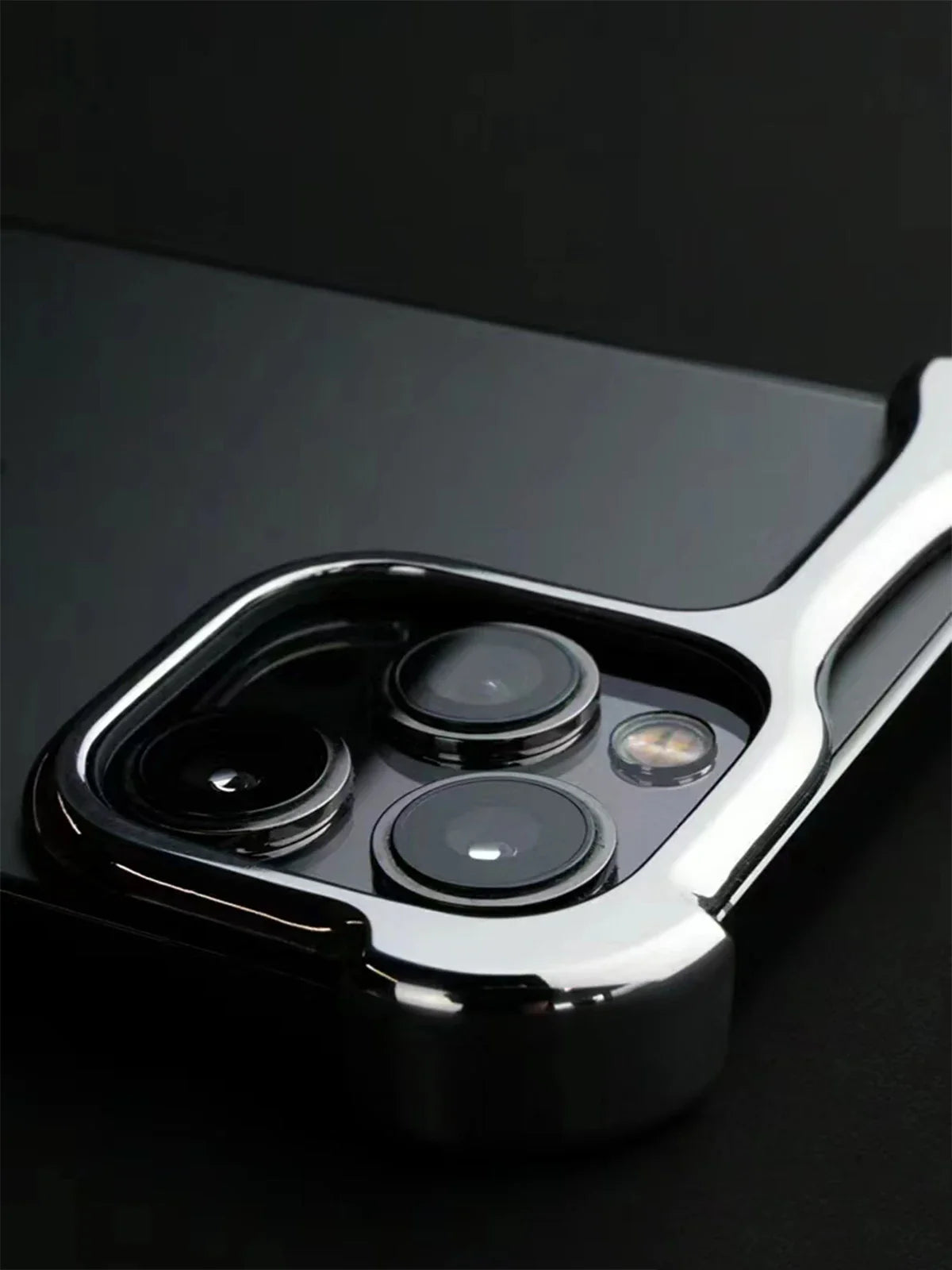 Premium Ultra-Thin Magnetic Frameless Matte Metal Aluminium Alloy Bumper, Shockproof Metal Cover iPhone Case with MagSafe and 360-Degree Protection Camera Lens Cover for Apple iPhone Pro Max, Pro, Plus, E & Mini Shockproof Phone Case