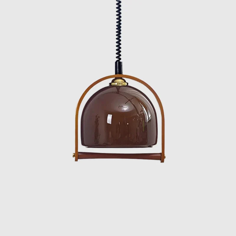Vintage Bauhaus Wooden Pendant Lamps