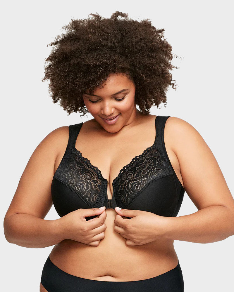 plus size bra, front closure bra, lace bra, supportive bra, full coverage bra, comfortable bra, adjustable strap bra, wirefree bra, seamless bra, undergarment for women, adjustable straps, bra, full coverage, lace, plus size, wireless bras, plus size underwear, womens bras, most comfortable bra, plus size sports bra, bras for small busts, best bras for women