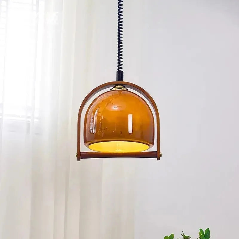 Vintage Bauhaus Wooden Pendant Lamps