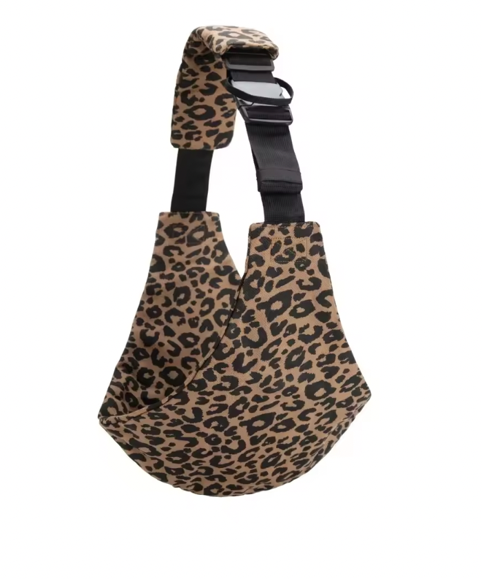 Luxe Ergonomic Baby Carrier - Coco, Leopard & Off-White, Cotton