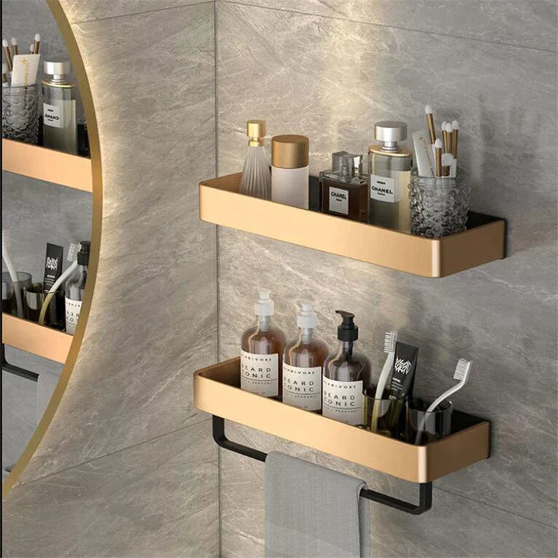 wall mounted bathroom shelf, floating shelves, modern bathroom storage, no drill bathroom shelf, waterproof bathroom shelf, contemporary bathroom shelf, bathroom organizer shelf, aluminum bathroom shelf, bathroom essentials organizer, bathroom organizer, bathroom wall shelf, bathroom wall storage, black bathroom shelf, black floating shelves, floating wall shelves, shelf with hooks