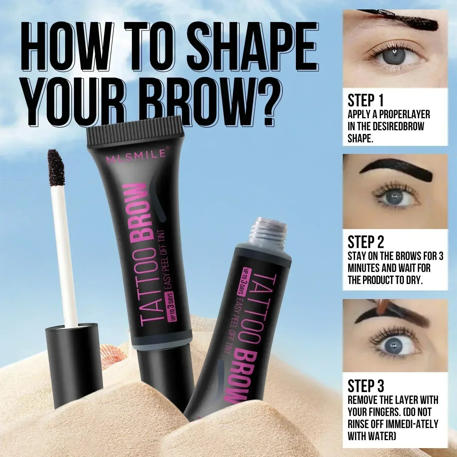 Waterproof Peel Off Eyebrow Gel