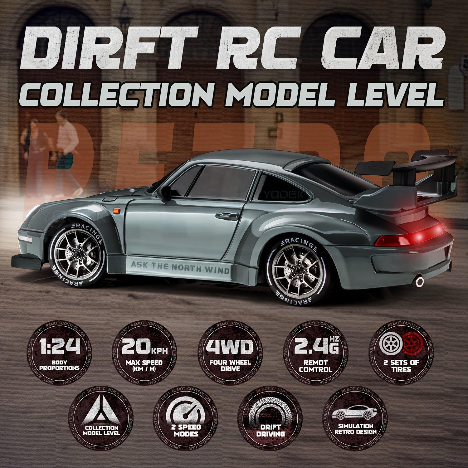 Ultimate Drift Racer 1:24 - RC Car with Light-Up Wheels
