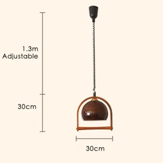 Vintage Bauhaus Wooden Pendant Lamps
