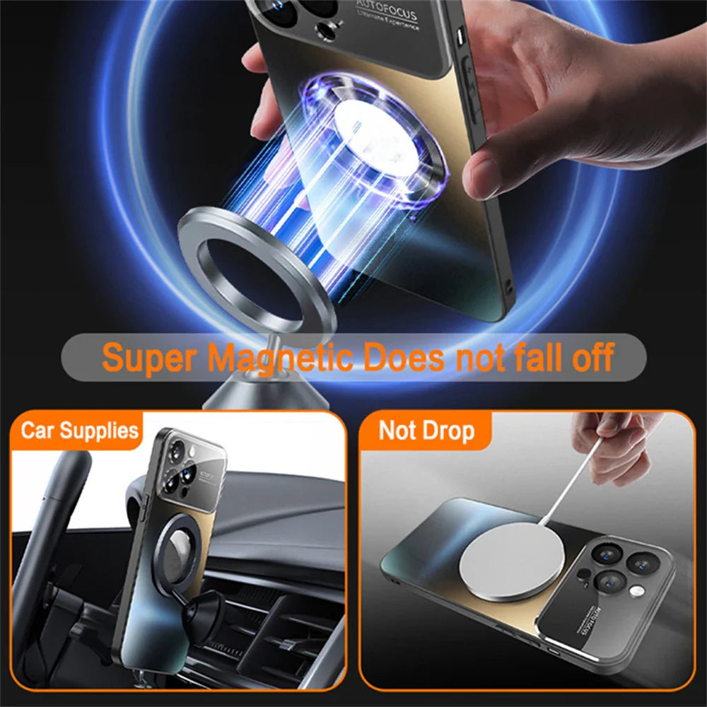 High-Quality Matte Magnetic iPhone Case with MagSafe for Apple iPhone 16/15/14/13/12 Pro Max Plus Mini