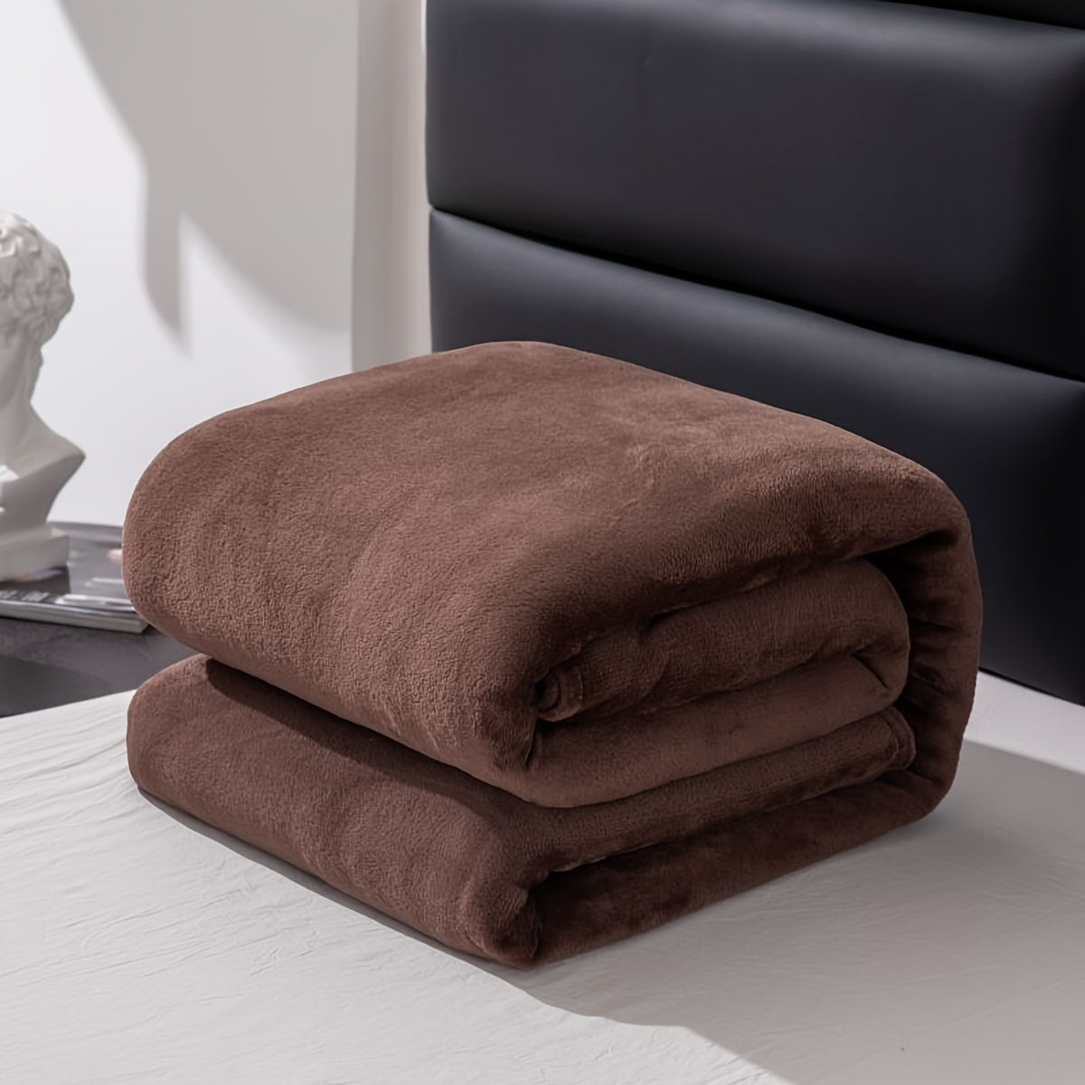 LunaWeave – Grey Flannel Throw Blanket for All-Season Comfort