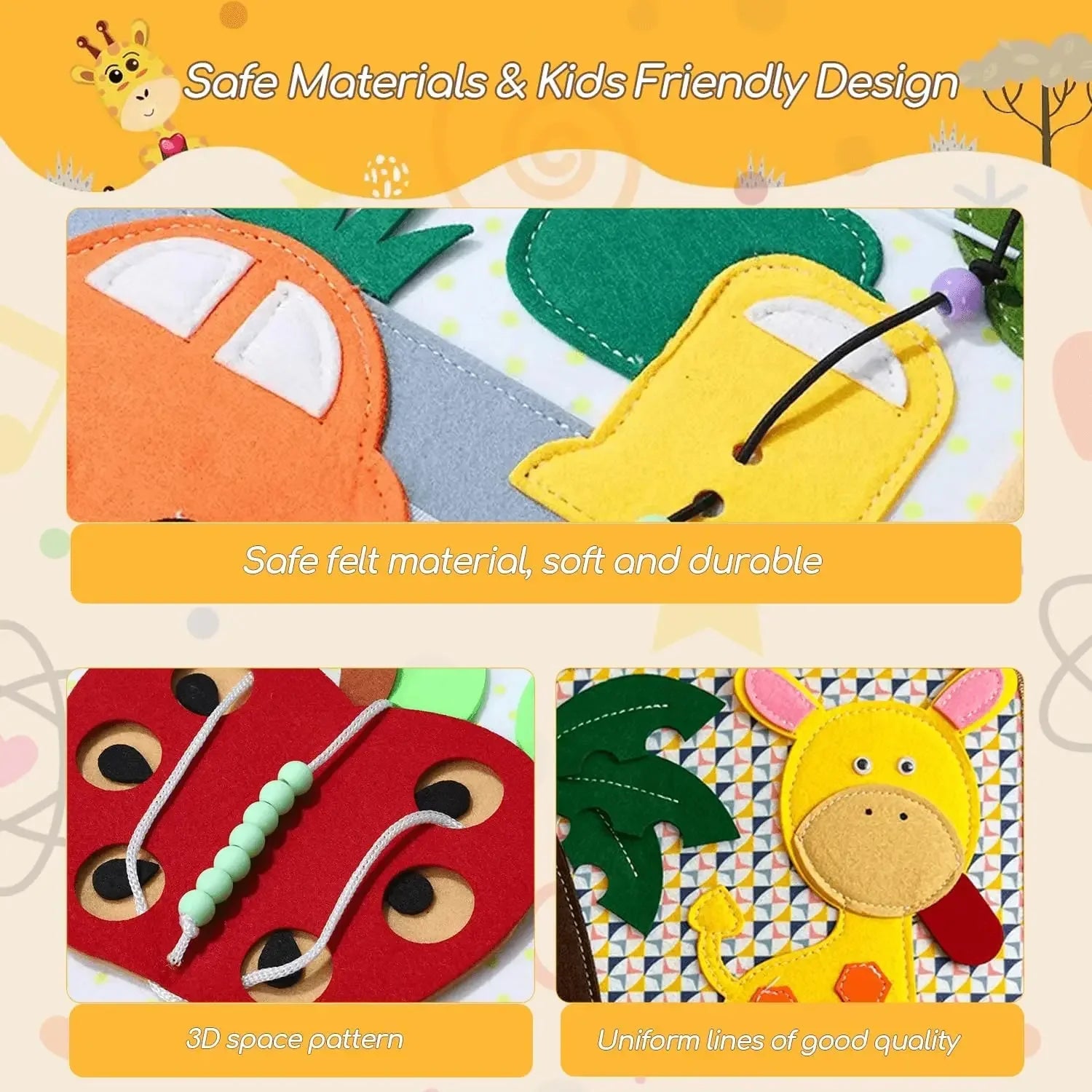 Feel & Discover - Felt Animal Book