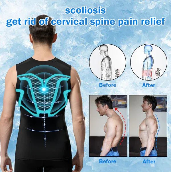 Posture Corrector Vest- Ionic Shaping Sleeveless T-Shirt, Fitness Tummy Control Top