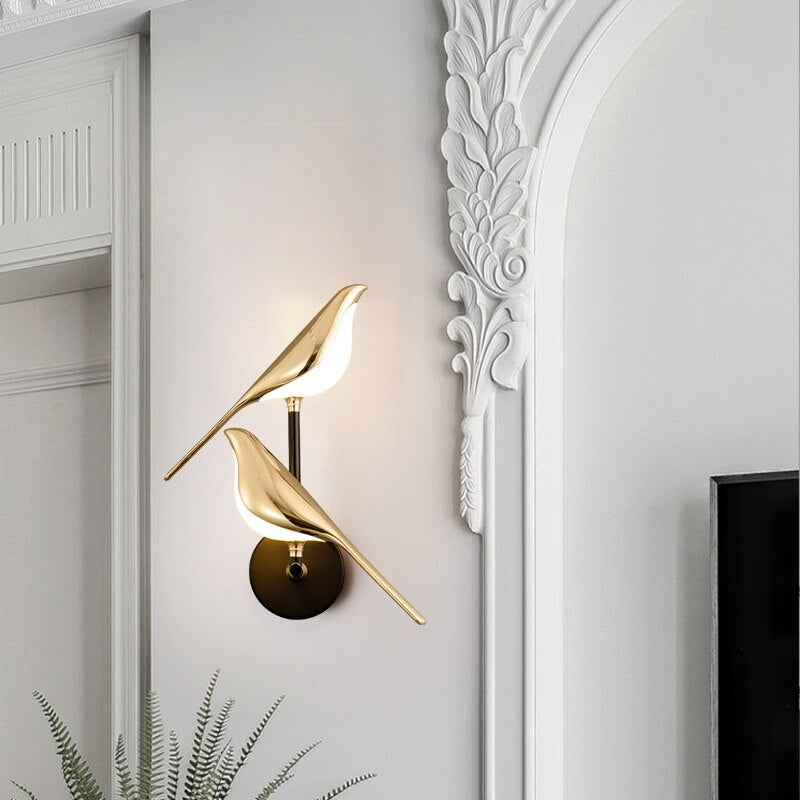 Modern LED Bird Wall Lamp