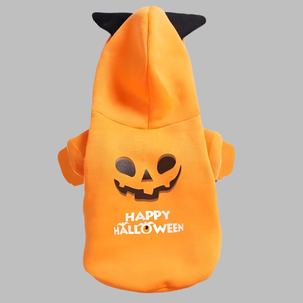 Pumpkin Design Pet Clothes - Cosplay Halloween Dog Hoodie, Soft and Adorable Warm Outfit Coat