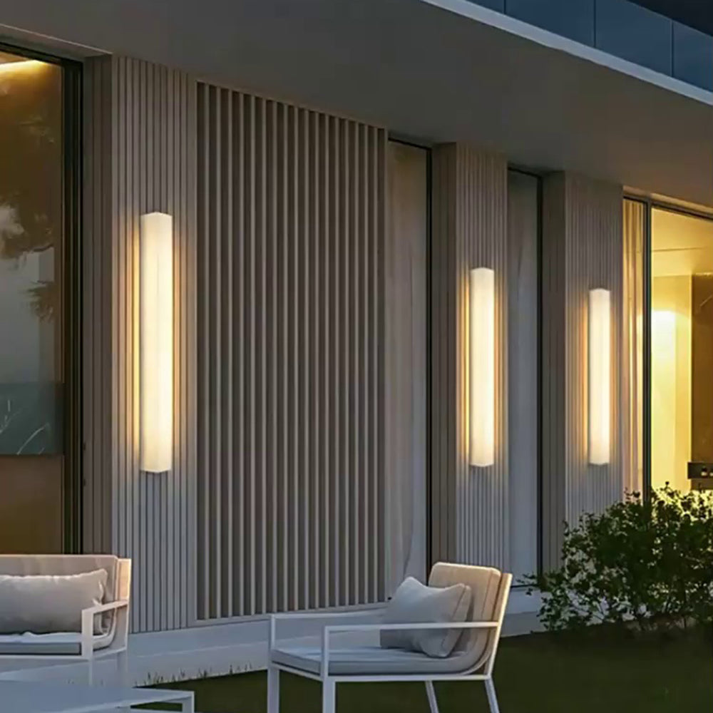 Rectangular Solar LED Wall Light – Modern Waterproof Outdoor Design