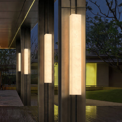 Rectangular Solar LED Wall Light – Modern Waterproof Outdoor Design