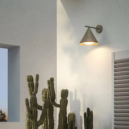 Vintage LED Wall Light – Gold & Black, Waterproof IP65