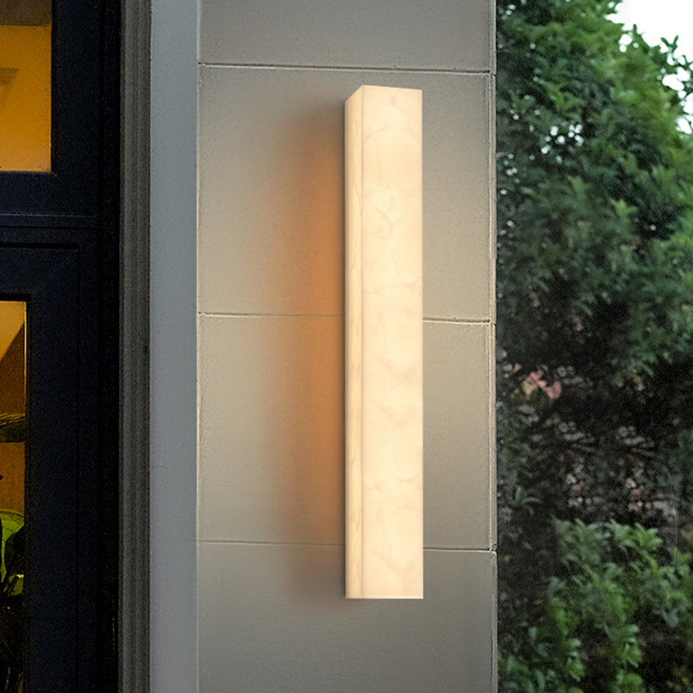 Rectangular Solar LED Wall Light – Modern Waterproof Outdoor Design