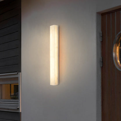 Rectangular Solar LED Wall Light – Modern Waterproof Outdoor Design