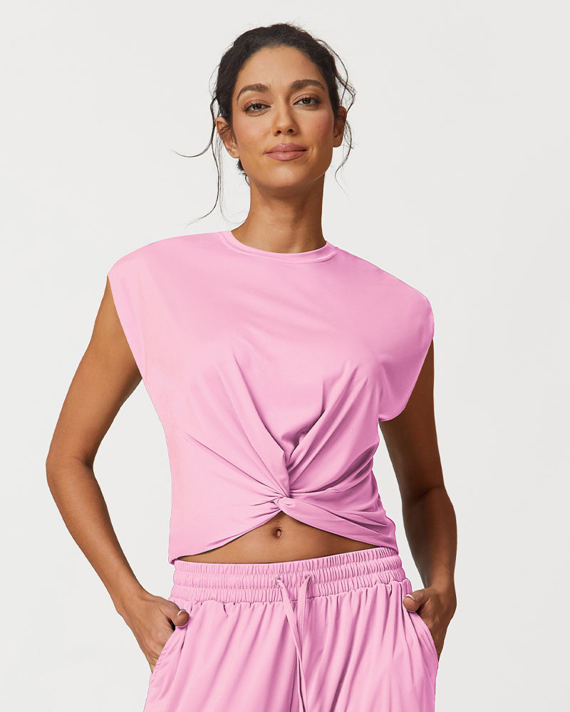 pink activewear top, sleeveless gym shirt, fitness apparel, women's workout clothing, pink sports top, athletic crop top, women's activewear, gym clothes, workout clothes, crop top, tank top, activewear, workout shorts, workout leggings, gym clothes for women, pink sleeveless fitness apparel, athletic women's crop top, tank top activewear, women's pink gym clothing, workout shorts and leggings