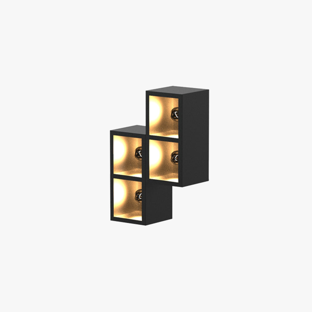 LumaSquare® Outdoor Wall Light – Cubic Metal & Glass Design