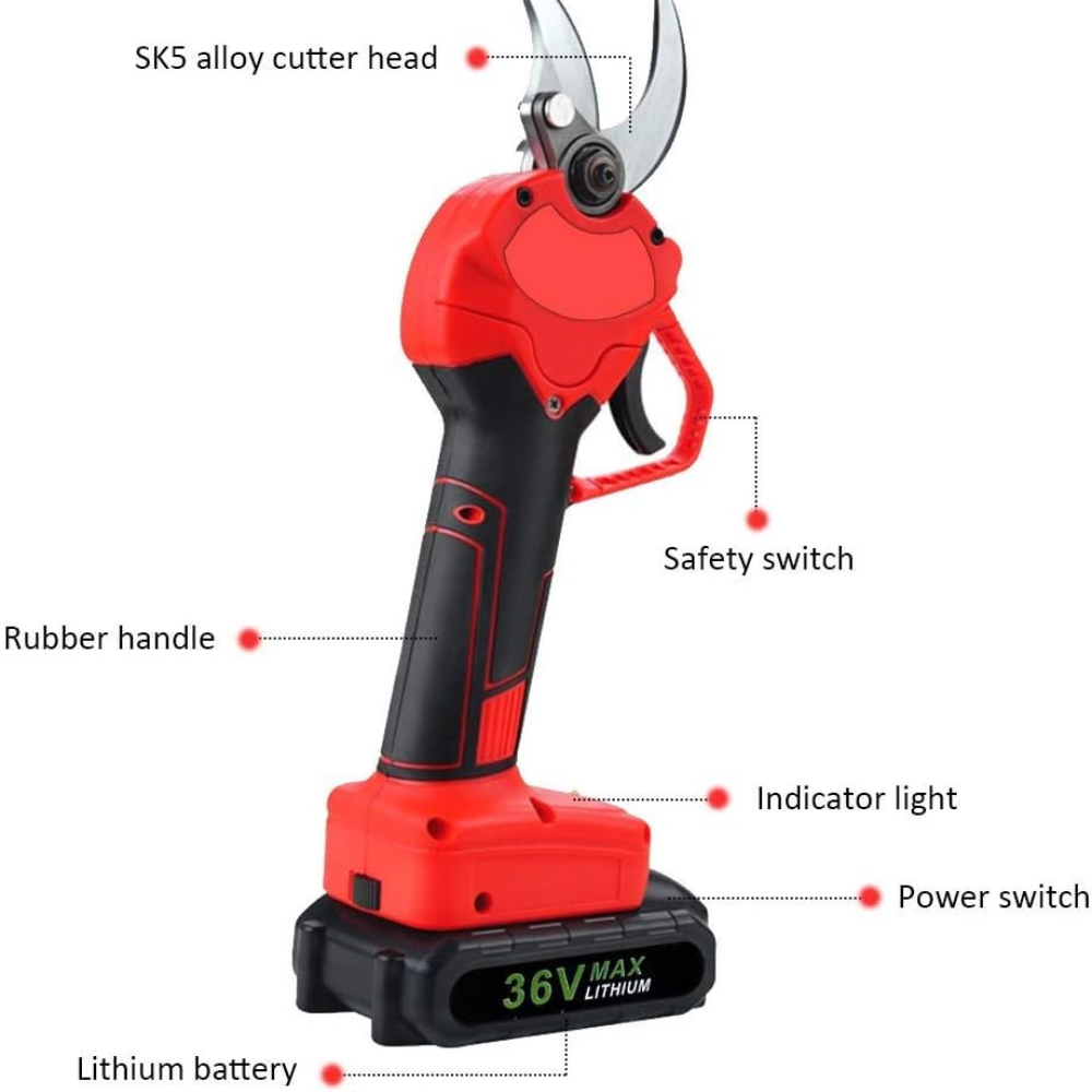 Wireless Electric Pruner 600W – Fast Cutting, SK5 Blades, 5H Battery Life