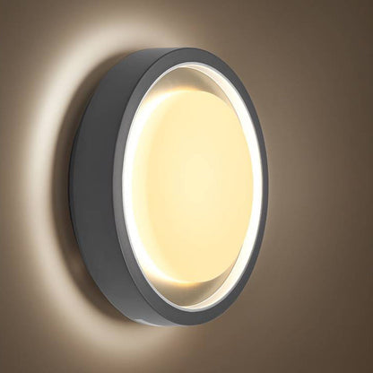 Paul® Solar Wall Light – Round Black Metal Design for Outdoor Use