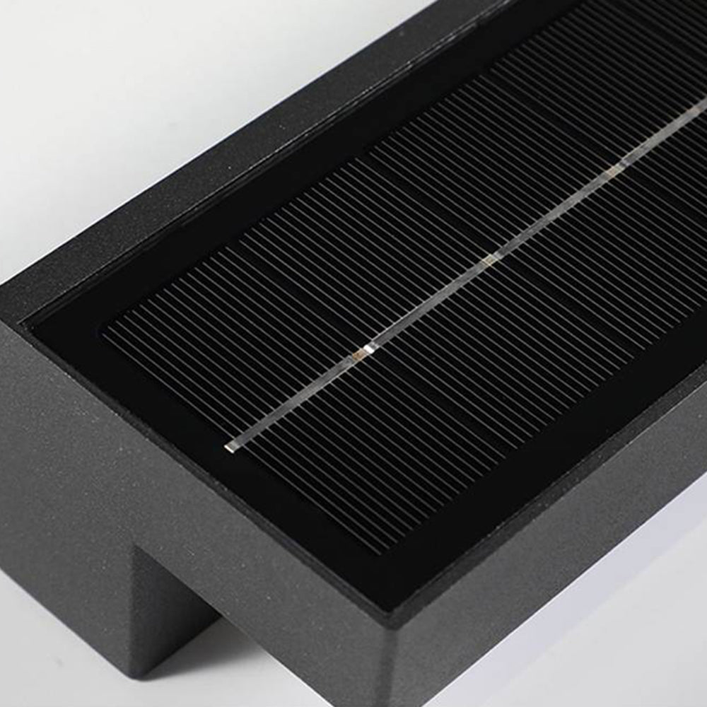 Orr® Dimmable Solar Wall Light – Modern Black LED Outdoor Lighting