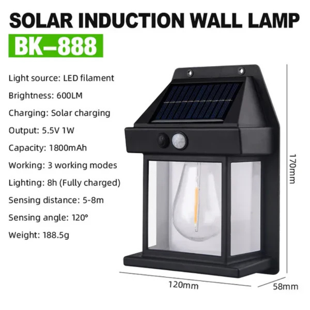 Waterproof Solar LED Wall Light – Smart Outdoor Lighting