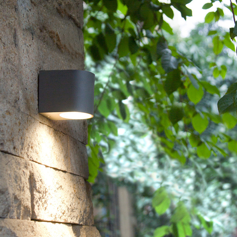 LuxLumina® Outdoor LED Wall Light – Metal & Glass, Rectangular Design