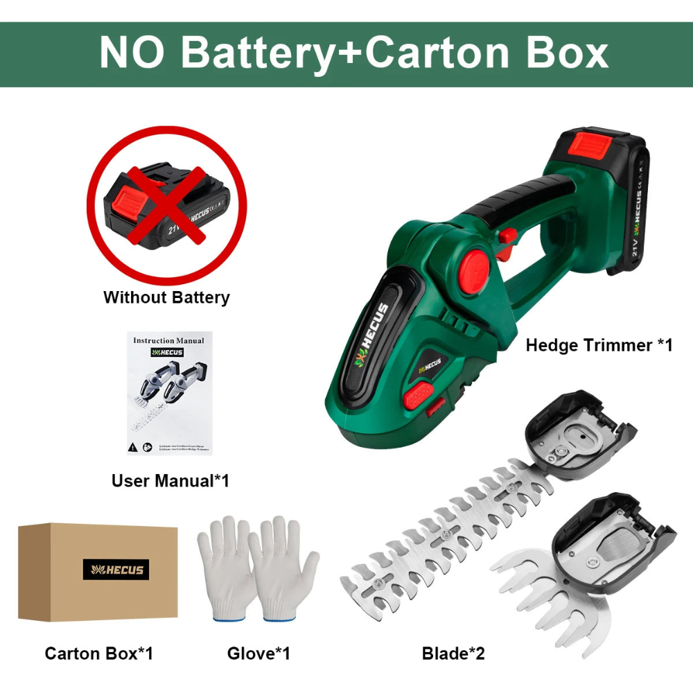 Cordless 2-in-1 Hedge Trimmer – Compatible with Makita 18V