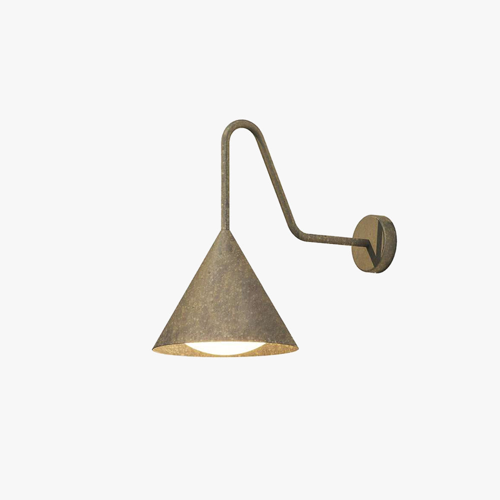 Vintage LED Wall Light – Gold & Black, Waterproof IP65