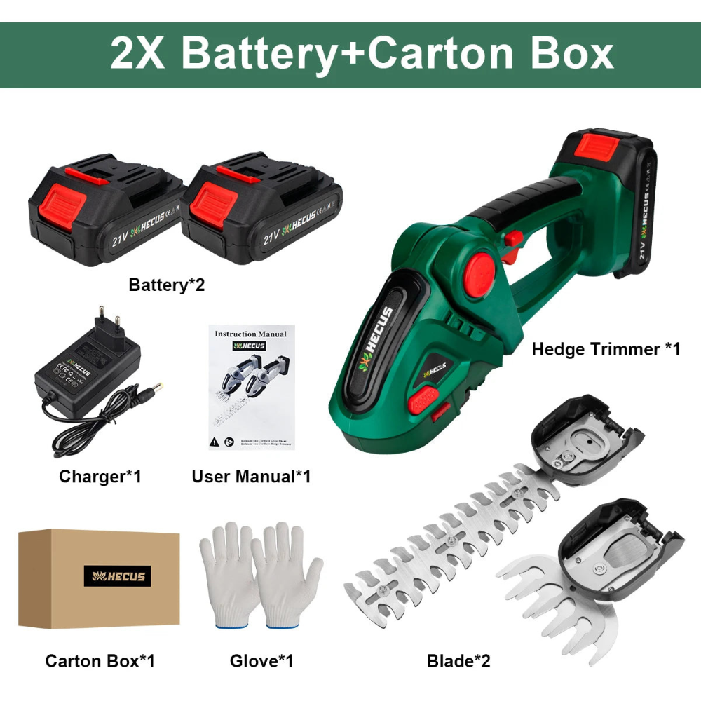 Cordless 2-in-1 Hedge Trimmer – Compatible with Makita 18V