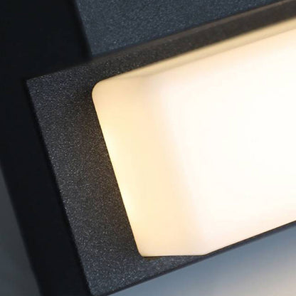Orr® Dimmable Solar Wall Light – Modern Black LED Outdoor Lighting