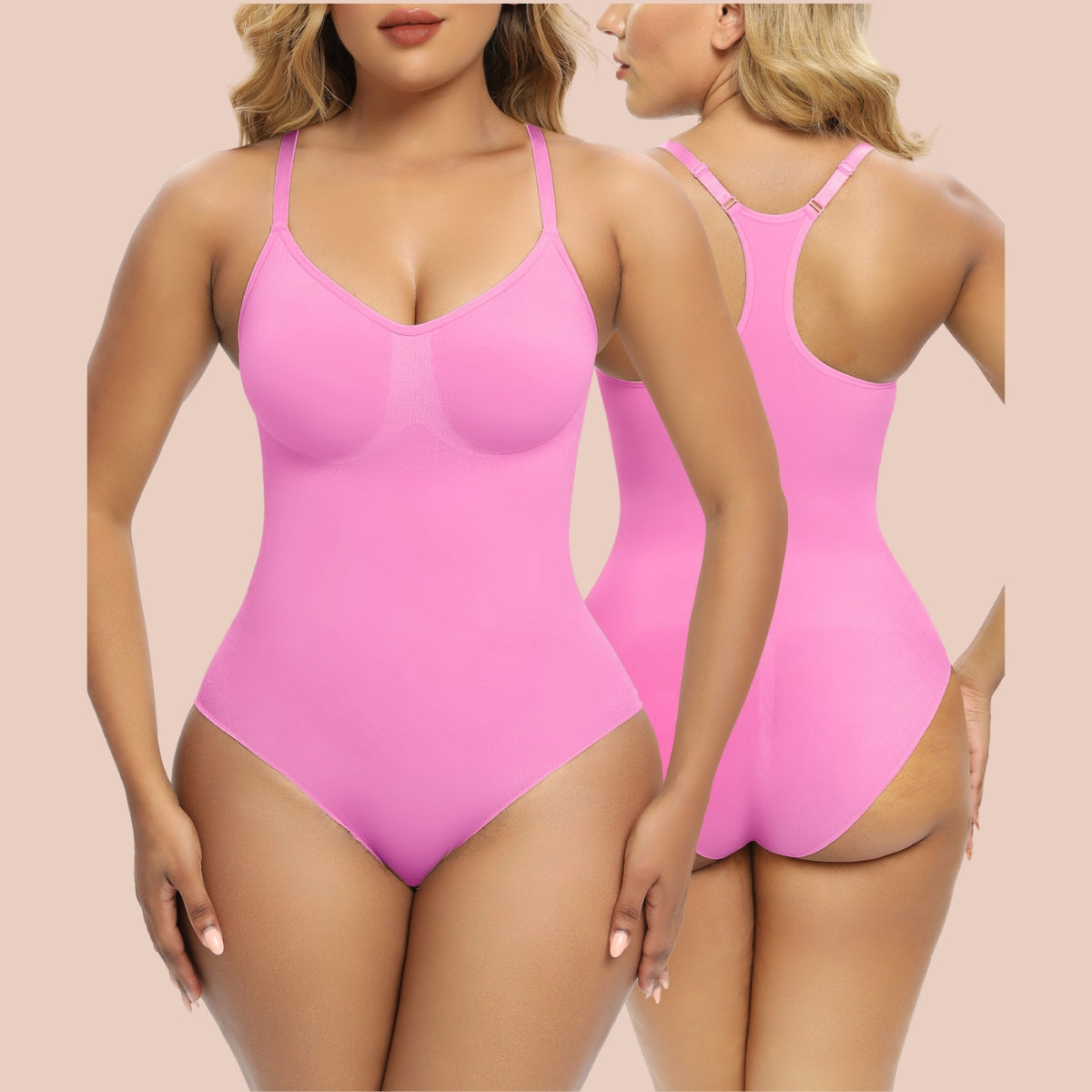 Body Suits for Women's Tummy Control Brief Racerback Bodysuit