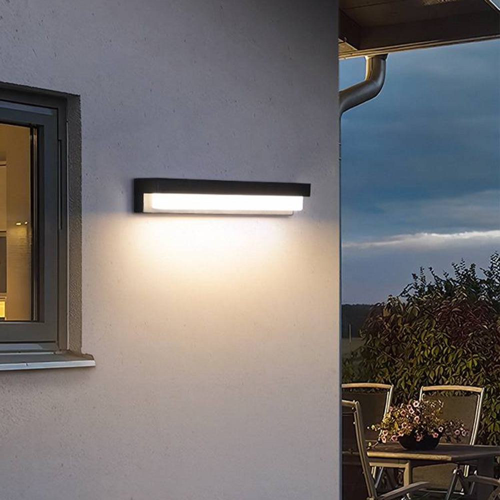 Orr® Dimmable Solar Wall Light – Modern Black LED Outdoor Lighting