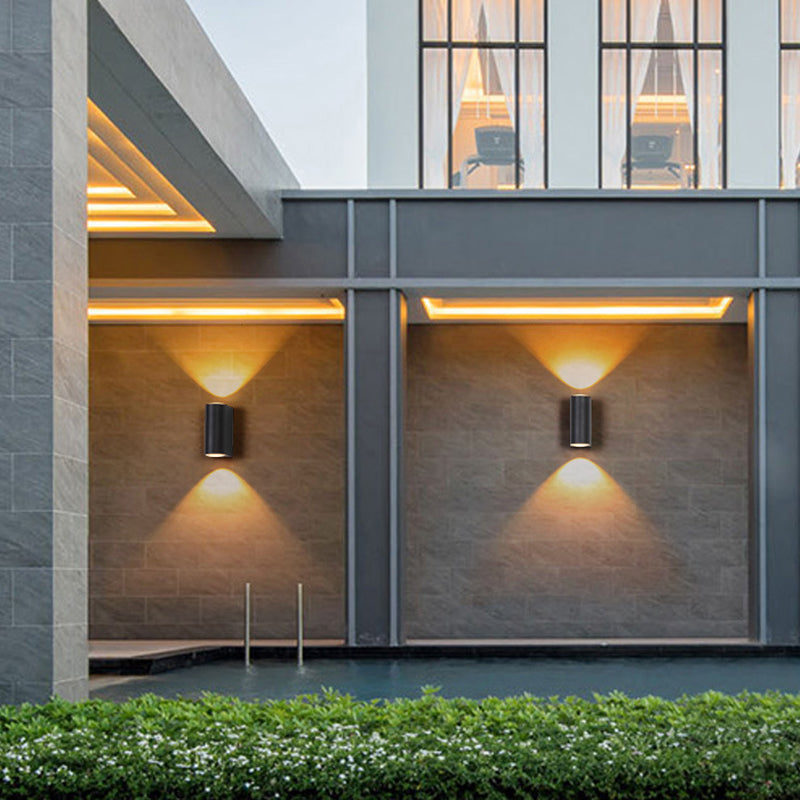 LuxLumina® Outdoor LED Wall Light – Metal & Glass, Rectangular Design