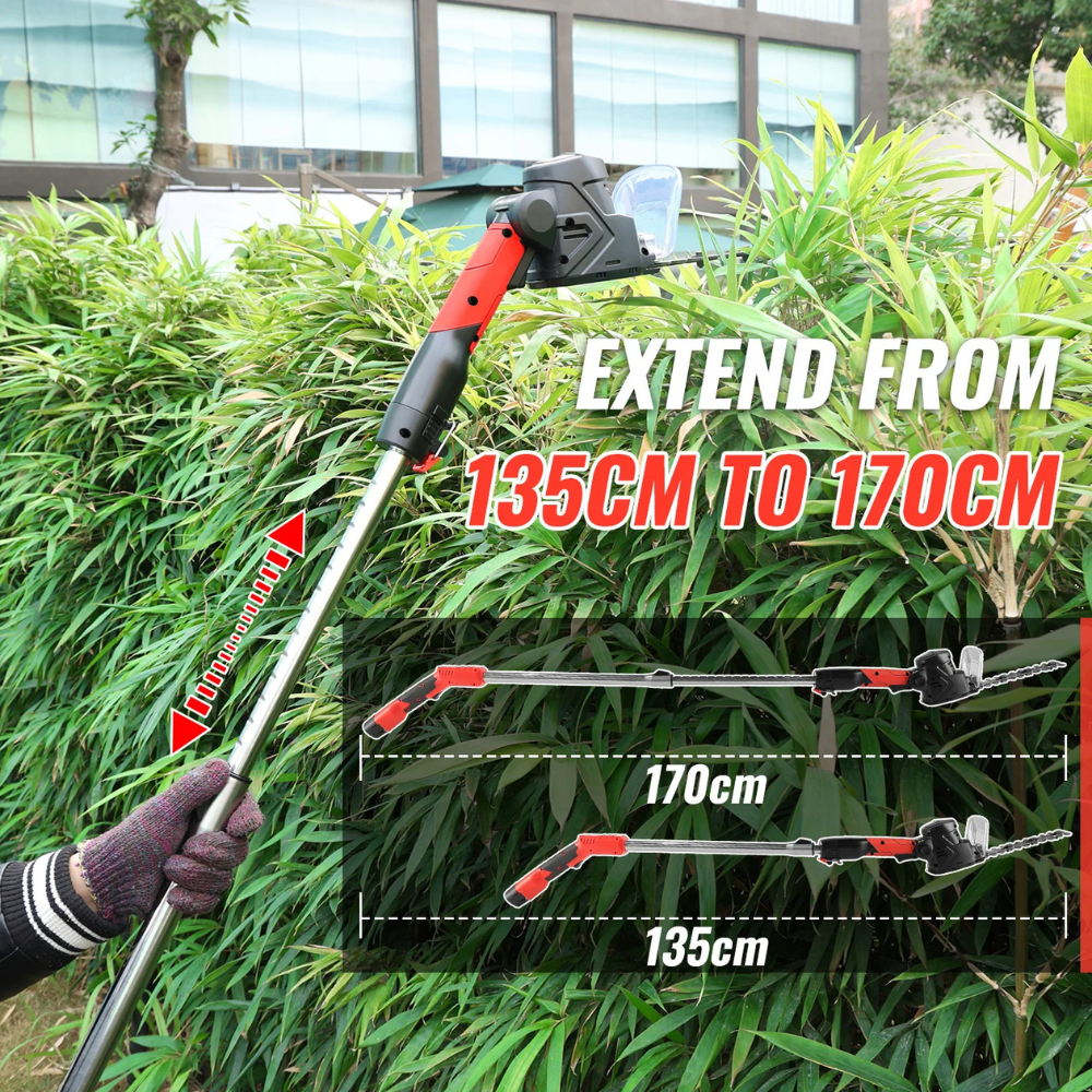 Cordless 2-in-1 Hedge Trimmer – 150cm, 12V